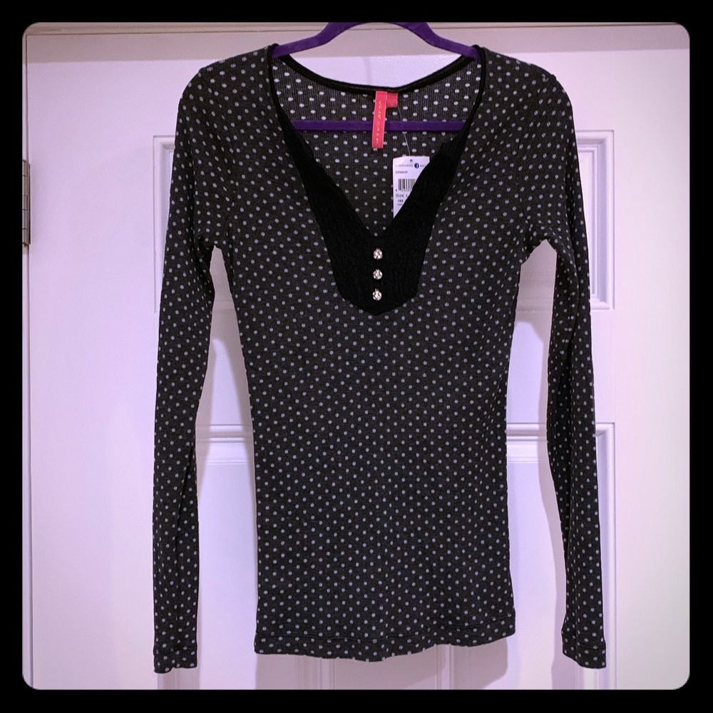 Long Sleeve Polka Dot Charlotte Top